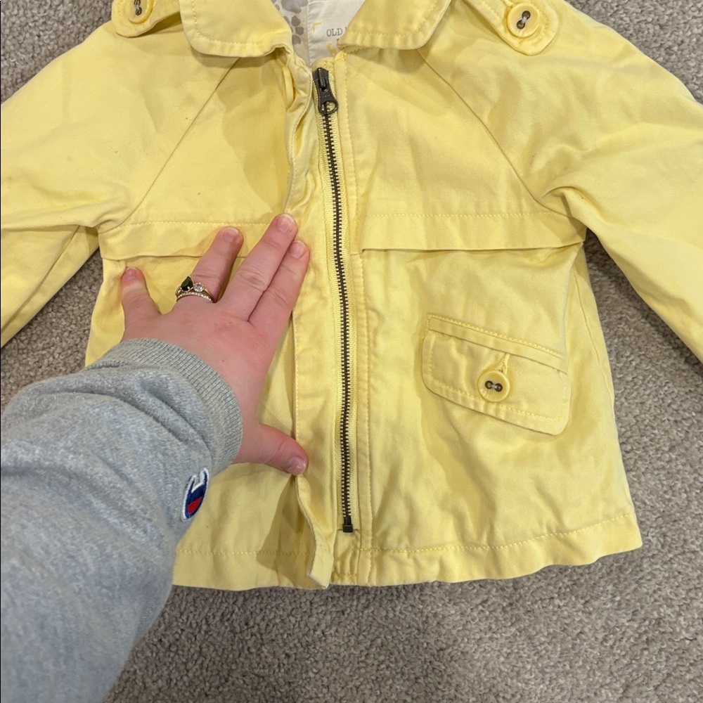 Old Navy Bright Yellow Toddler Raincoat - Picture 5 of 5